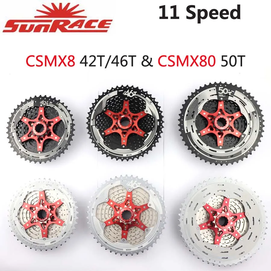 Sunracing 11 скоростной Кассетный Маховик CSMX8 CSMX80 CSMS8 CSRX8 горный велосипед MTB 11-40T 11-42T 11-46T 11-50T запчасти для велосипеда