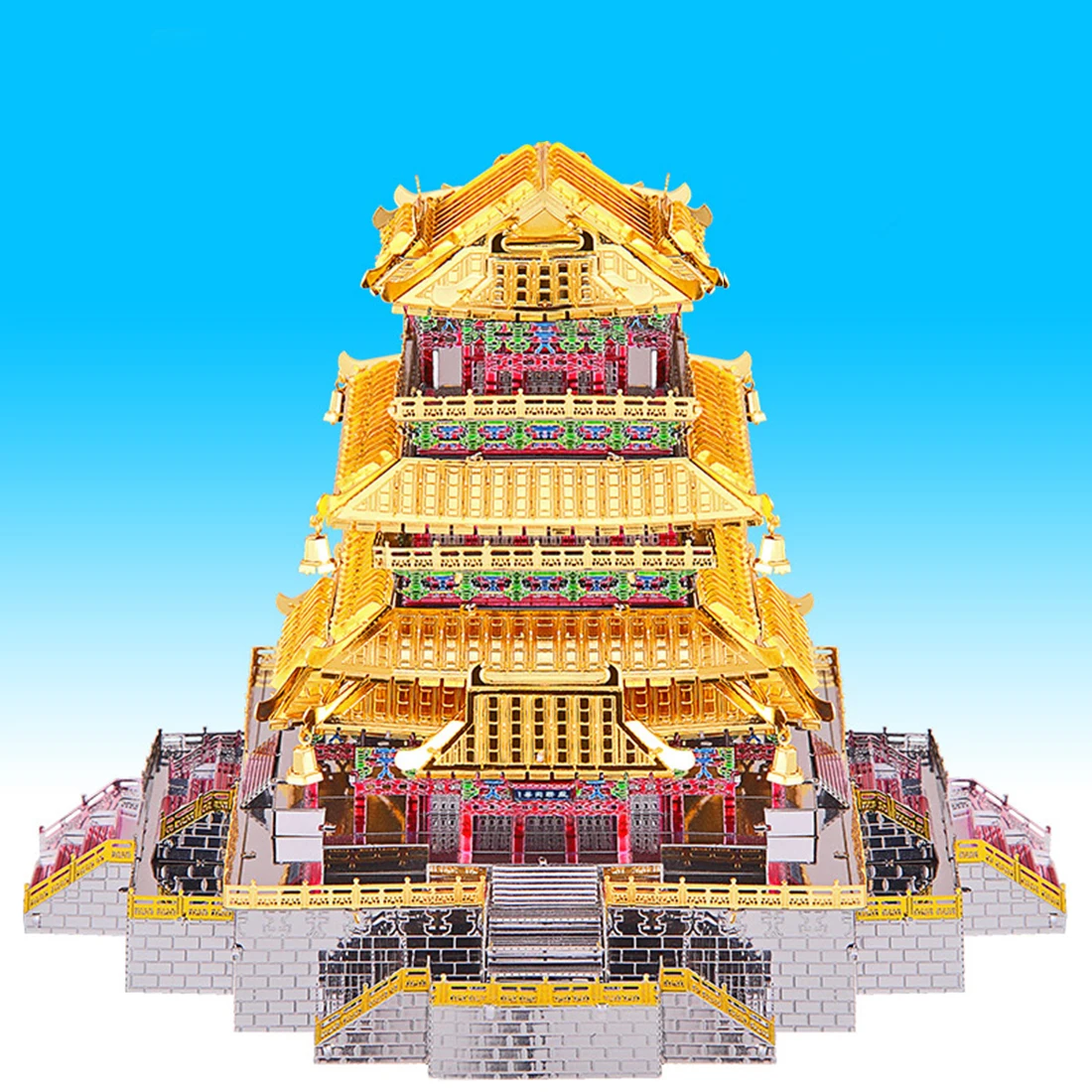 Архитектурная серия Guanque Tower модельные наборы DIY 3D металлические Пазлы сборная Игрушка Головоломка обучающие образовательные игры игрушка