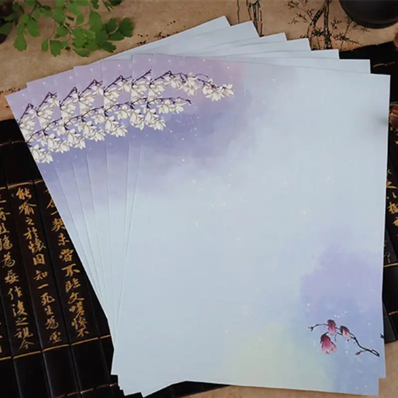 16FB 16Pcs/pack Beautiful Chinese Style Letter Paper Ink Painting Writing Students Stationery Office Tools | Канцтовары для офиса