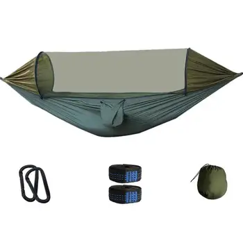 

280*140cm Portable Outdoor Hammock with Mosquito Net Fabric High Strength Hanging Bed for Sleeping Swing Camping hangmat