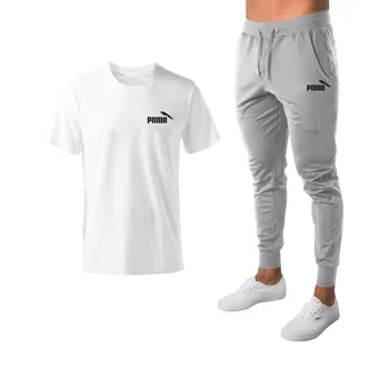 

Summer Men's Running Sports Set Gym work out Jogging clothing Suits Jogging Sport T Shirt Running Suit Sportswear Training man
