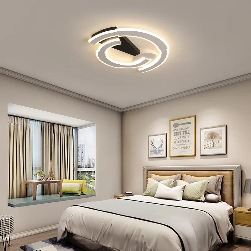 Chandelierrec, современный AC90-260V светодиодный потолочный светильник для гостиной, спальни, низкие потолки, домашнее освещение, светильники, акриловая потолочная лампа