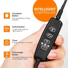 Обновление) 60 Вт Светодиодный светильник для выращивания растений, супер яркий 120 светодиодов, солнечный, полный спектр, лампа для выращивания, белая, двойная головка, Goos