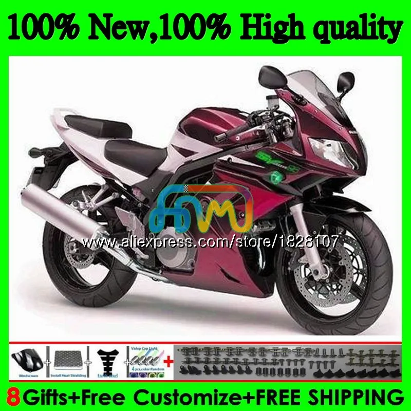SV1000S для SUZUKI SV650 1000 SV 650S 1000 S 47BS. 126 SV650S 03 04 05 06 07 08 2003 2004 2005 2006 2007 2008 глянцевый красный обтекатель
