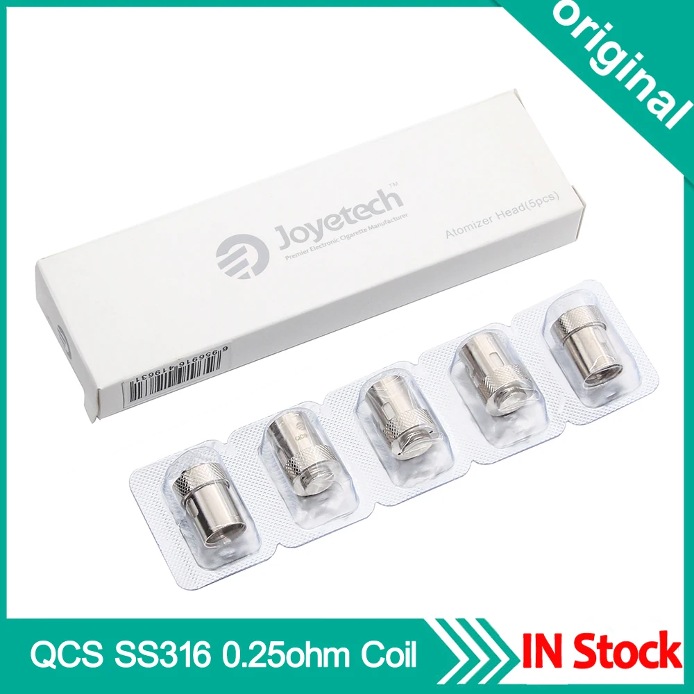 Габариты 5 шт./упак. Joyetech QCS 0.25ohm SS316 Сменная Головка Катушки для Cubis / Pro Tank
