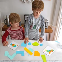 

Montessori Puzzles Wooden Toy Geometric Shape Tangram Jigsaw Jigsaw Puzzle Baby Educational Learning Wood Toys for Children Game