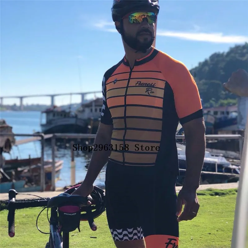 as picture1 Pro Team Frenesi триатлонный костюм мужской Велоспорт Джерси наборы Skinsuit комбинезон Велосипедное трико Ropa ciclismo комплект гелевая накладка - Цвет: as picture1