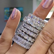UILZ, новинка, модные, роскошные, очаровательные, AAA, багет, CZ, цирконий, кристалл, свадебные кольца на палец для женщин, вечерние ювелирные изделия, UR252