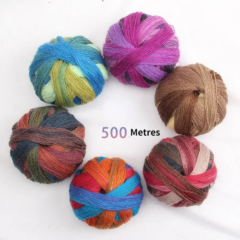 

100g/ball Knitting Yarn Wool Balls Hand Knitted Wool Long Dyed Woollen Thread DIY Shawl Sweater Scarf Crochet Dropshipping