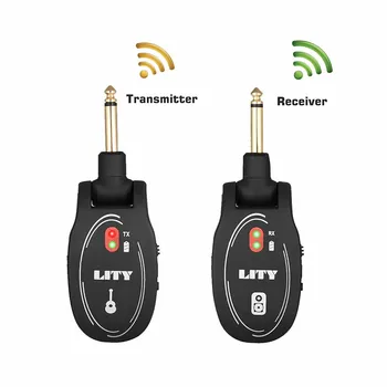 

Guitar Wireless System Transmitter Receiver Built-In Rechargeable Battery Wireless Guitar Transmitter Foldable Guitar Receiver