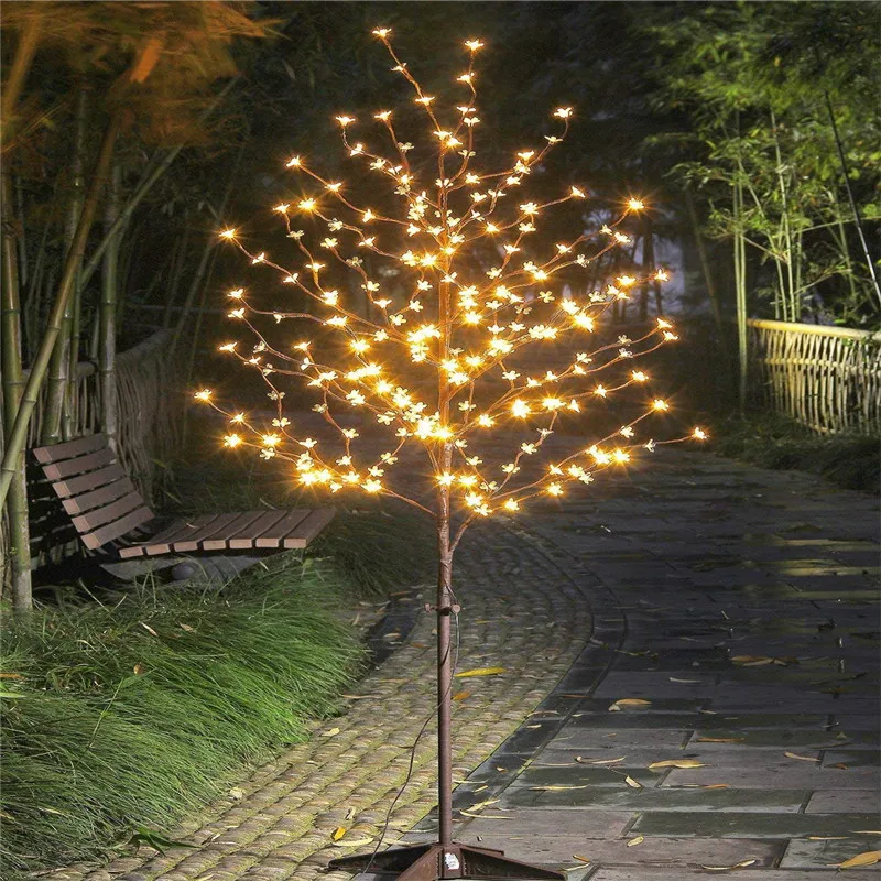 

1.8 LED Cherry Blossom Light Tree Trunk Landscape Warm White Wedding Luminaria Lamp Outdoor Lighting New Year Waterproof