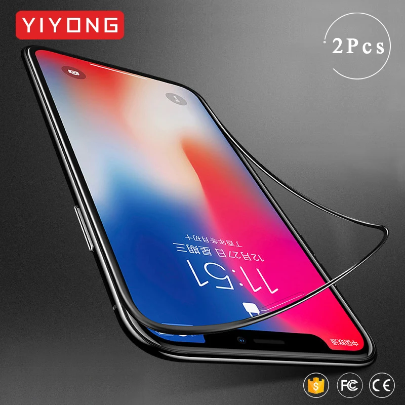 Закаленное стекло YIYONG 4D с мягкими краями для iPhone 11 Pro Max Защита экрана X XR XS iPhone11 |