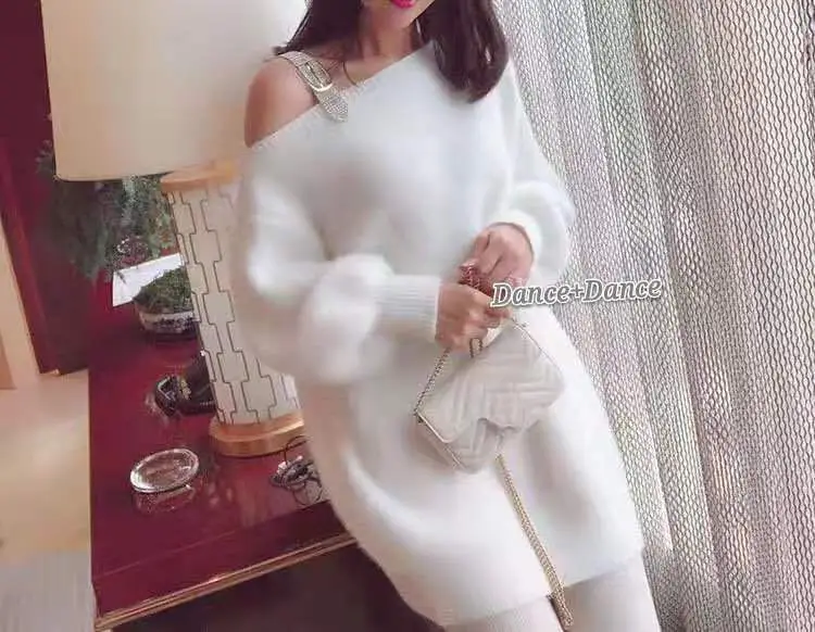 Толстый, полный Топ, распродажа, пуловер, пончо, Feminino, женский свитер, свободный, ленивый, ветер, стразы, плечевой ремень, пряжка, утечка, женский
