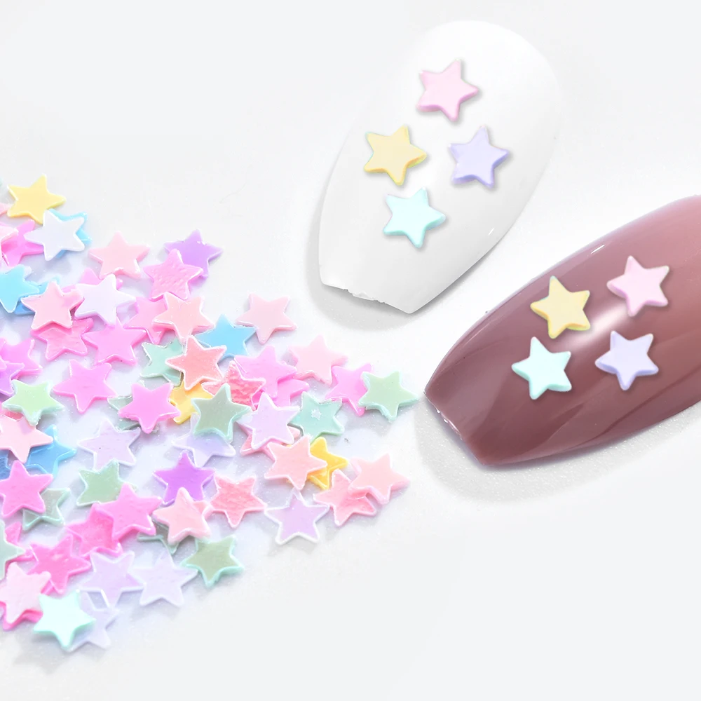 Новые блестки для ногтей, блестящие 3D шестигранные цветные блестки, блестки для ногтей, маникюрные украшения для ногтей