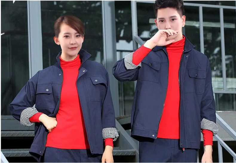 New Working Clothes Set Men Women Reflective Jacket+Pants Autumn winter Machine Repair Welder Workshop Overalls Working Uniforms