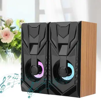 

Woodiness USB Desktop Laptop Soundbox 2.0 Multimedia Table Small Speaker New