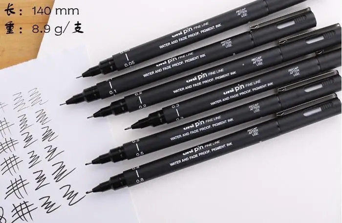 Pigma Micron иглы школьные товары для рукоделия маркеры Кисть ручка fineliner Перманентная доска для письма маркерами маркер sharpie 04307