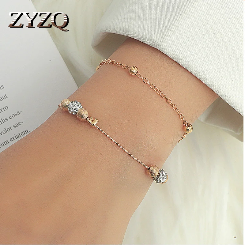 ZYZQ abalorios y brazaletes para mujer de moda, pulseras simples de cuentas  de doble capa para playa, accesorios de joyería para regalo de  cumpleaños|Brazaletes| - AliExpress
