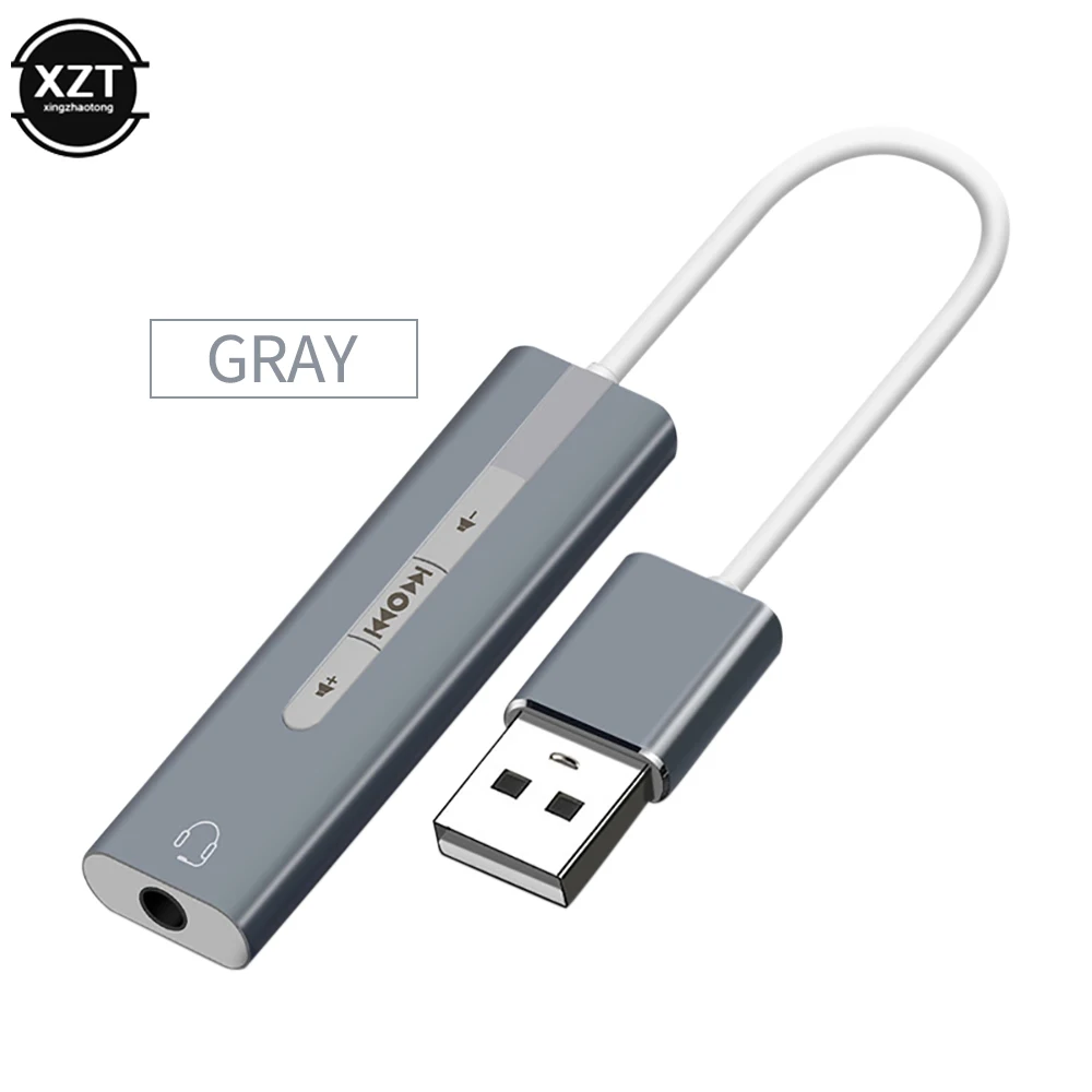 2 in 1 외부 USB 사운드 카드 7.1 어댑터 USB 3.5mm 사운드 3D 오디오 헤드셋 마이크 노트북 PC 용 3.5mm 잭