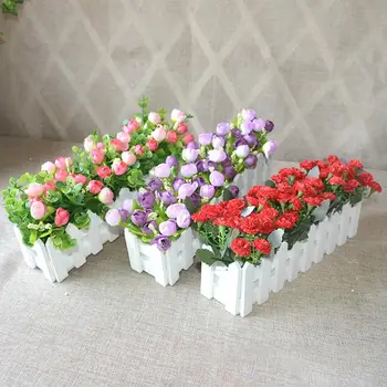 

New Wooden Flower Pot Fence Plant Basket Container Planter Home Garden Wedding Decor