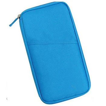 

Zipper Solid Travel Wallet Passport Holder Oxford Cloth for Holding Passport Cell phone Credit CardsTickets Document Bag