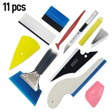 11 шт./компл. синий скребок с войлочный край инструмент для обертывания автомобиля винила Обёрточная бумага ing Стикеры Установка комплект резак Ножи автомобильный Стайлинг