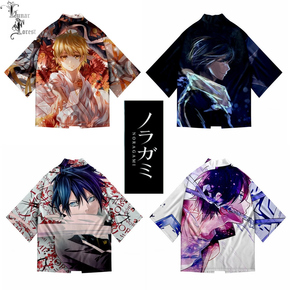 Кимоно с 3D принтом Noragami японское кимоно Haori Yukata аниме косплей для женщин/мужчин