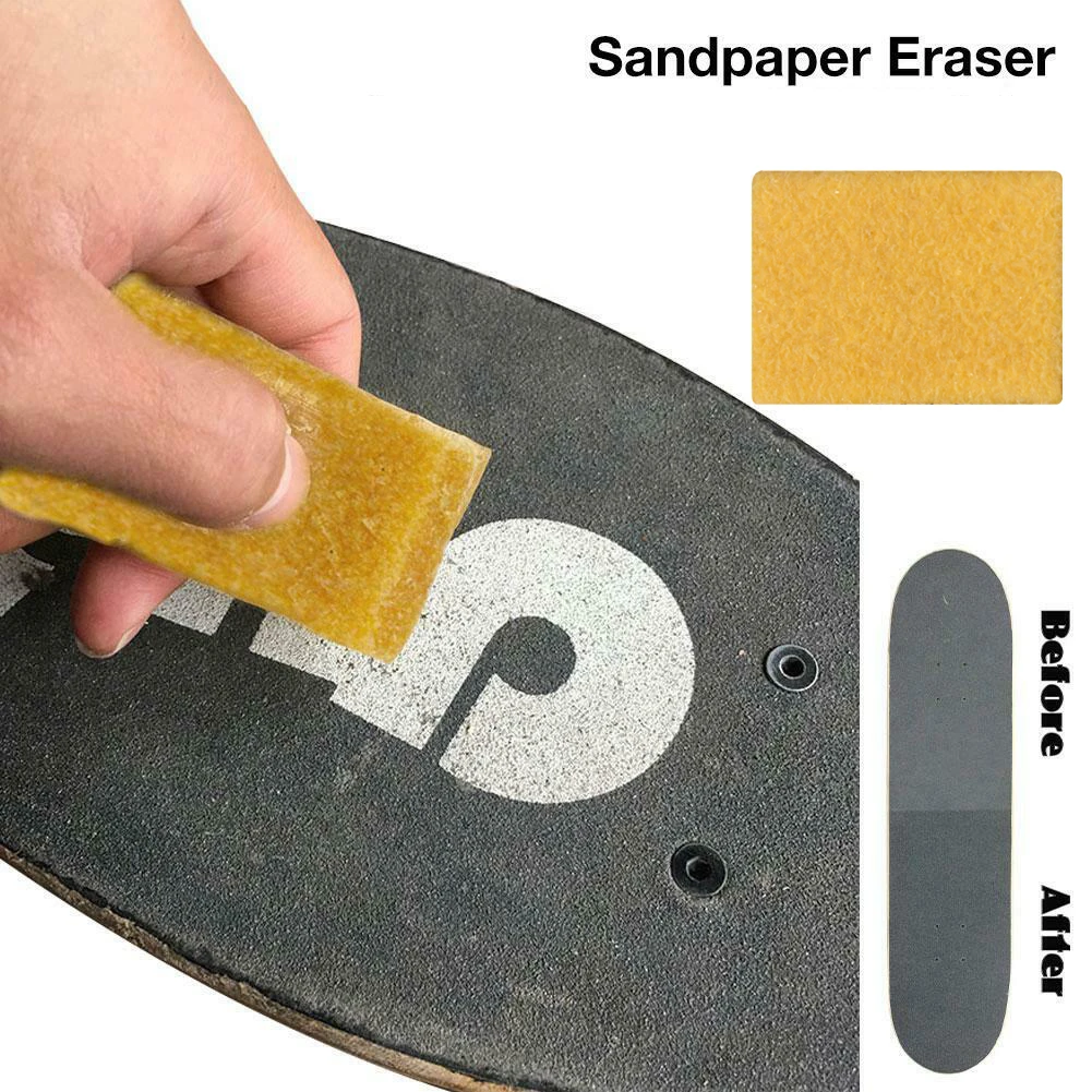 10pcs Long Board Home Griptape Eraser Effective Cleaning Sponge Sandpaper Cleaner Easy Apply High Performance Reusable Practical