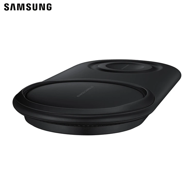 Samsung Оригинальное Беспроводное зарядное устройство Duo Pad EP-P5200 для Galay S10 S10 X S10+ S10 Plus S9 gear S2 S3 Note 10 Note 8 iPhone Xs