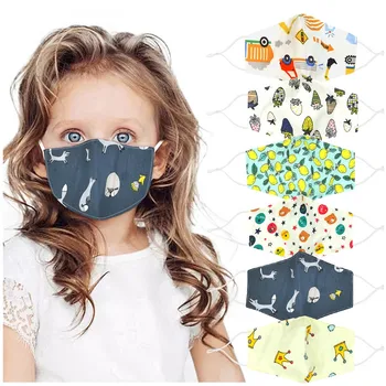 

Fashion 5XFace Maskes Kids Cloth Face Maskswashable And Reusable Designer Printed Outdoor Protective Maks Face Scarf Mascarillas