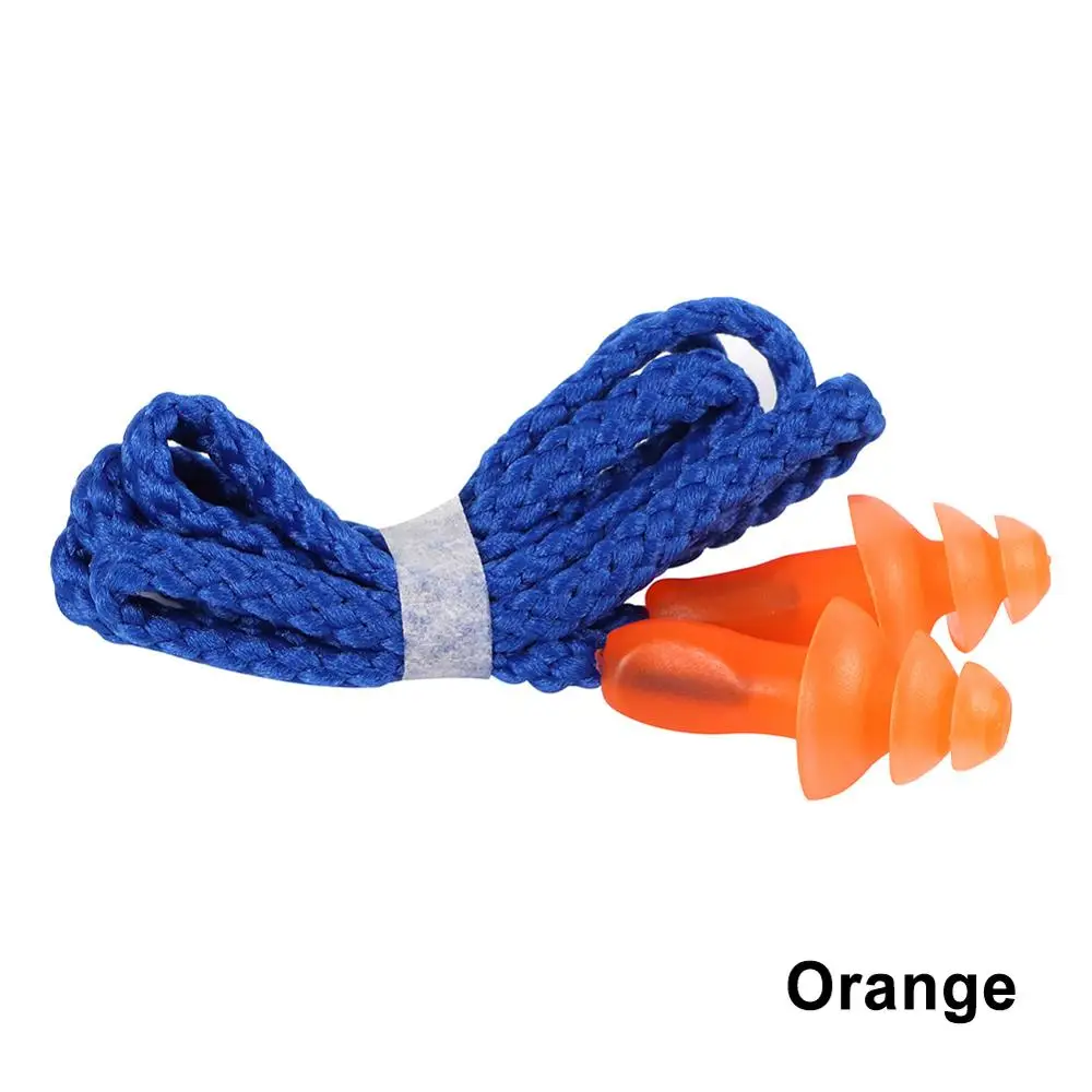 Soft Silicone Spiral Tree-shape Ear Plug Sleeping Travel Study Anti Noise Earplugs Hearing Protection Noise Reduction Ear Plugs - Цвет: Оранжевый