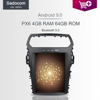 

PX6 DSP Tesla 1080P 12.1" Android 9.0 For Ford explorer 2016-2019 Car DVD Player 4GB Car Radio Multimedia GPS 1 din autoradio