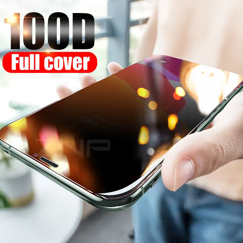 

ZNP 100D Curved Edge Protective Glass For iPhone 7 8 6 6S Plus X XS Max XR Tempered Screen Protector For iPhone 11 Pro Max Glass