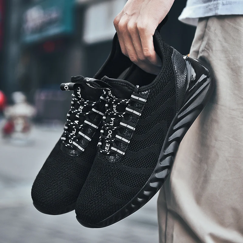 Беговые кроссовки для мужчин черный удобный антискользящий Мужская Спортивная обувь мужские легкие прогулочные беговые кроссовки Sapato Masculino