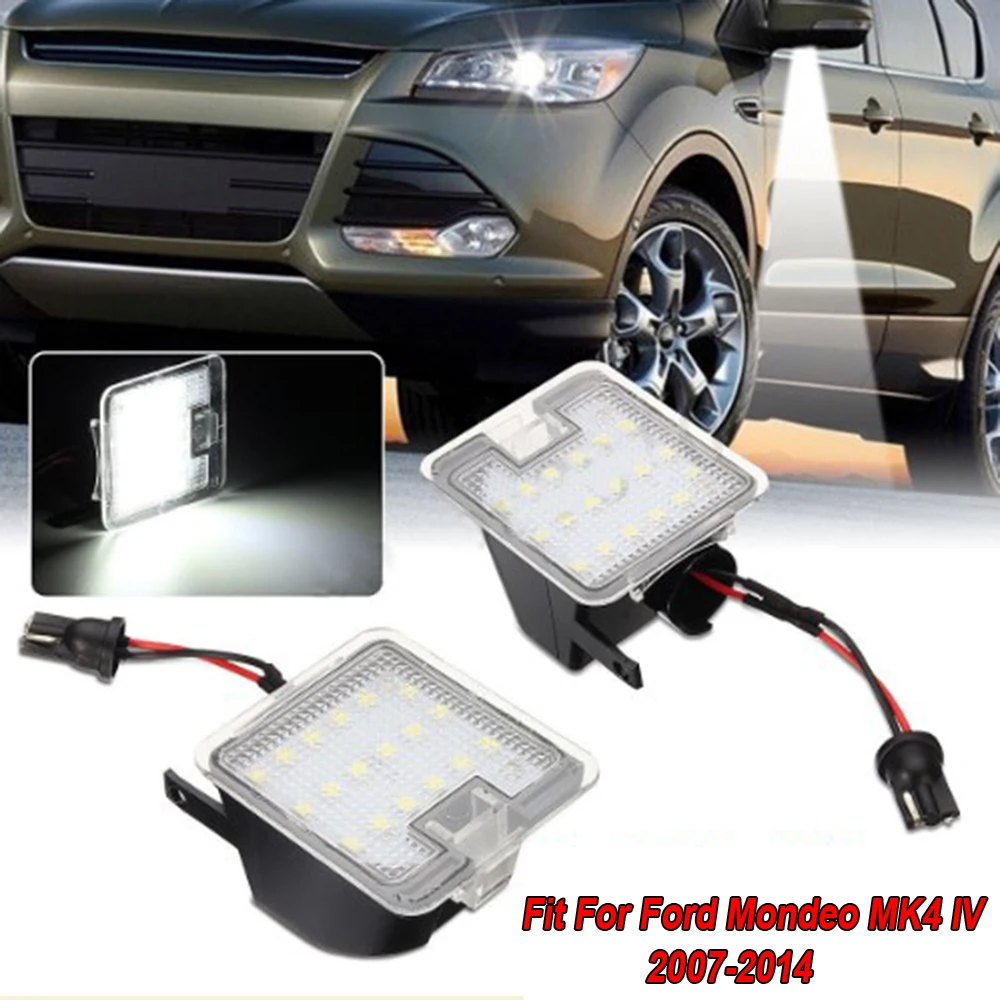 1 пара боковое зеркало светодиодный светильник-лужа подходит для Ford Mondeo IV 07-14 Ярко-белый