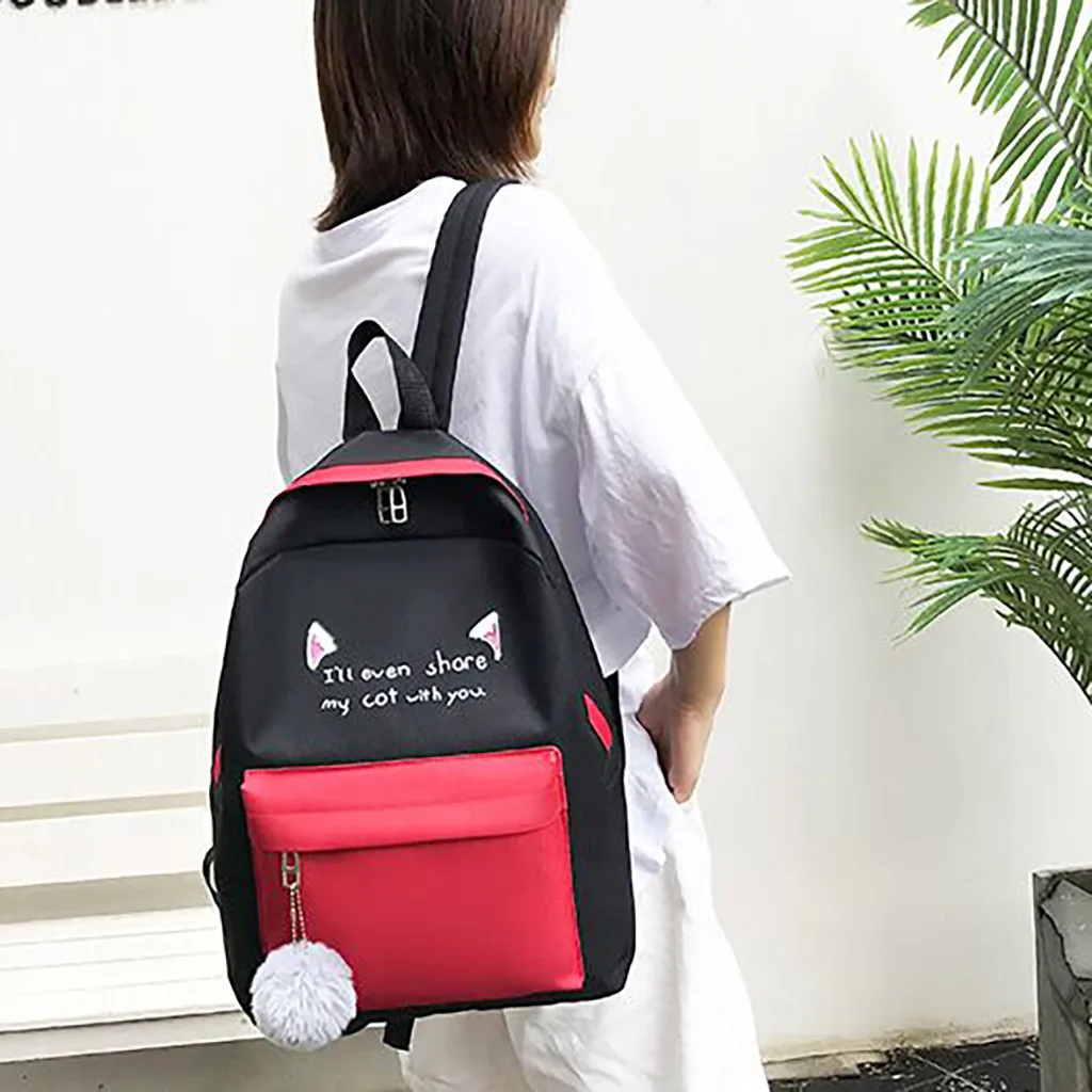 MAIOUMY женский рюкзак FourSet, сумка на плечо, качественная холщовая сумка-шоппер через плечо, модный рюкзак для путешествий, рюкзак для