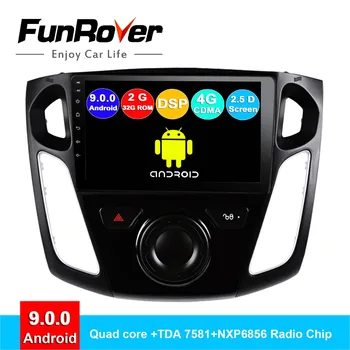 

FUNROVER android 9.0 2.5D+IPS car dvd gps multimedia player For Focus 2012-2015 car radio navigation navi stereo DSP RDS CDMA BT