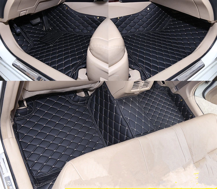 Автомобильный коврик для ног из искусственной кожи для Toyota Highlander 7 мест аксессуары для стайлинга автомобилей