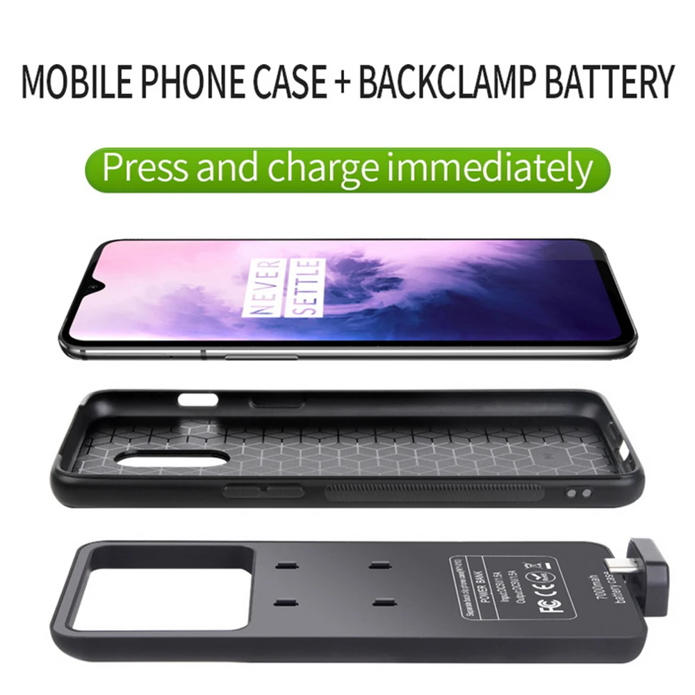 7000 мАч зарядное устройство чехол для OPPO Reno Z power Case power Bank зарядный чехол для OPPO Reno 10 Внешний Аккумулятор Чехол