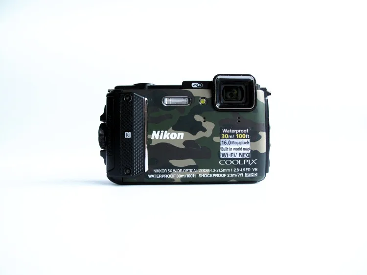 Б/у камера Nikon-Coolpix AW130S 16,0 мегапиксельная Водонепроницаемая цифровая cmos-камера Встроенный Wi-Fi и NFC