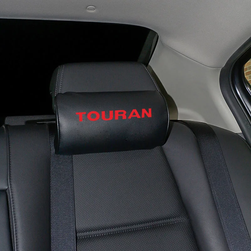 Автомобильные шейные подушки для Volkswagen Touran из искусственной кожи, автомобильные аксессуары, Автомобильная подушка