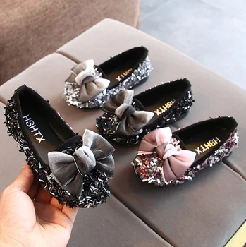 

Kids Shoes Bowknot Rhinestone Leather Shoes School Girls Dress Sneakers Spring Wedding Party Dress Shoes For Girls Sandals