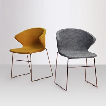 

Modern Fabric Dining Room Chair Restaurant Suitable for Dining Chair Restaurant Home Bedroom Business Home Wrought Iron Chair