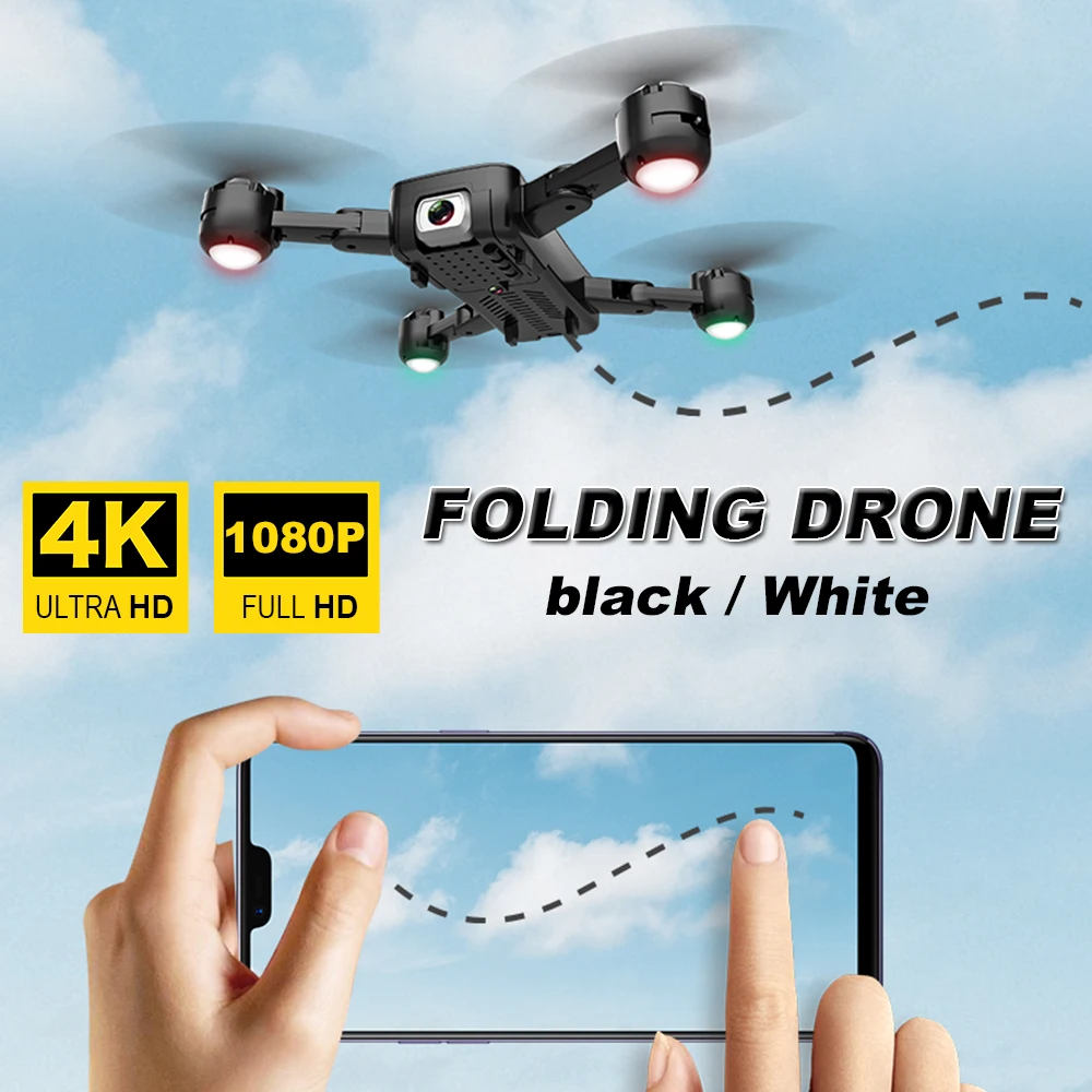 4k HD Дрон камера WiFi Квадрокоптер оптический поток парение высота двойная камера s складная рука RC вертолет летный Дрон с камерой
