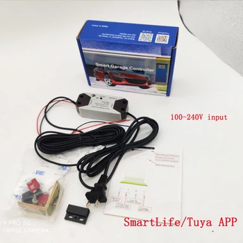 

AC WiFi Switch Smart Garage Door Opener Controller Work With Alexa Echo Google Home SmartLife/Tuya APP Control No Hub Require