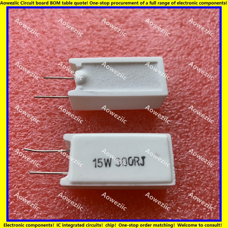 

10 шт. 15W300RJ 15w300Ω J фотовертикально-цементное Сопротивление 15 Вт 300 Ом 15W30 0R керамическое сопротивление точность 5% Сопротивление мощности