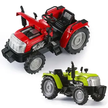 

1/32 Diecast Tractor Farm Car Vehicle Pull Back LED Music Model Kids Toy Sound Light Back Car Toy For Kids Gift