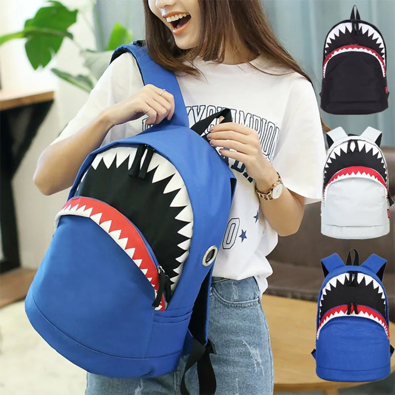 

new Korean version of double shoulder backpack large capacity travel student schoolbag college style fashion casual canvas bag