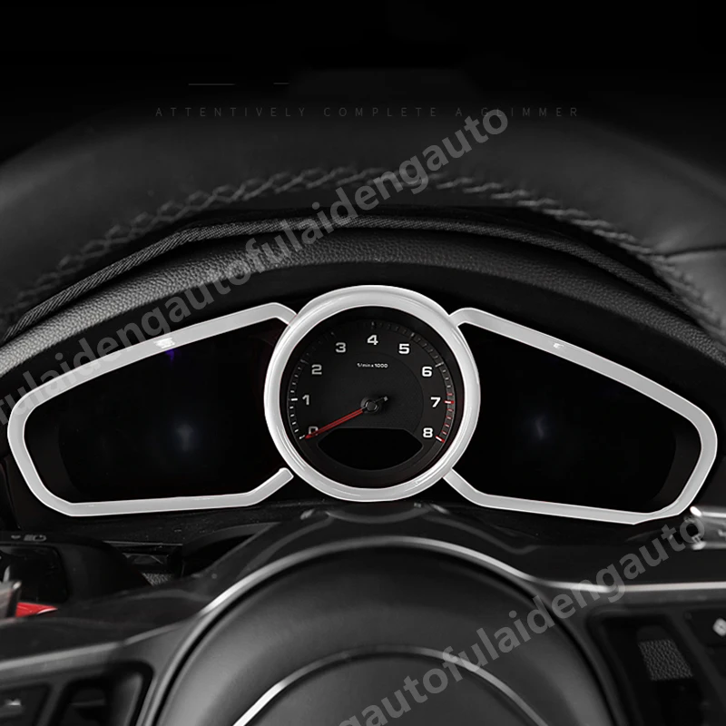 3 шт. для Porsche Cayenne Матовый ABS углеродное волокно красный Интерьер Передняя панель декоративная рамка, обшивка, Накладка для стайлинга автомобилей