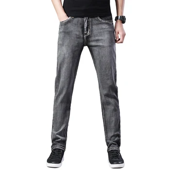 

Jantour 2019 New Jeans Men Classical Jean High Quality Straight Leg Retro Male Casual Pants Plus Size28-40 Cotton Denim Trousers